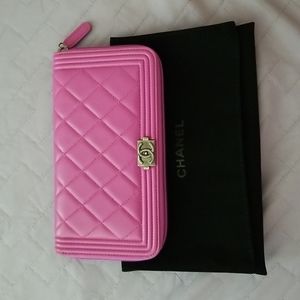 Chanel Boy Long Zip Wallet